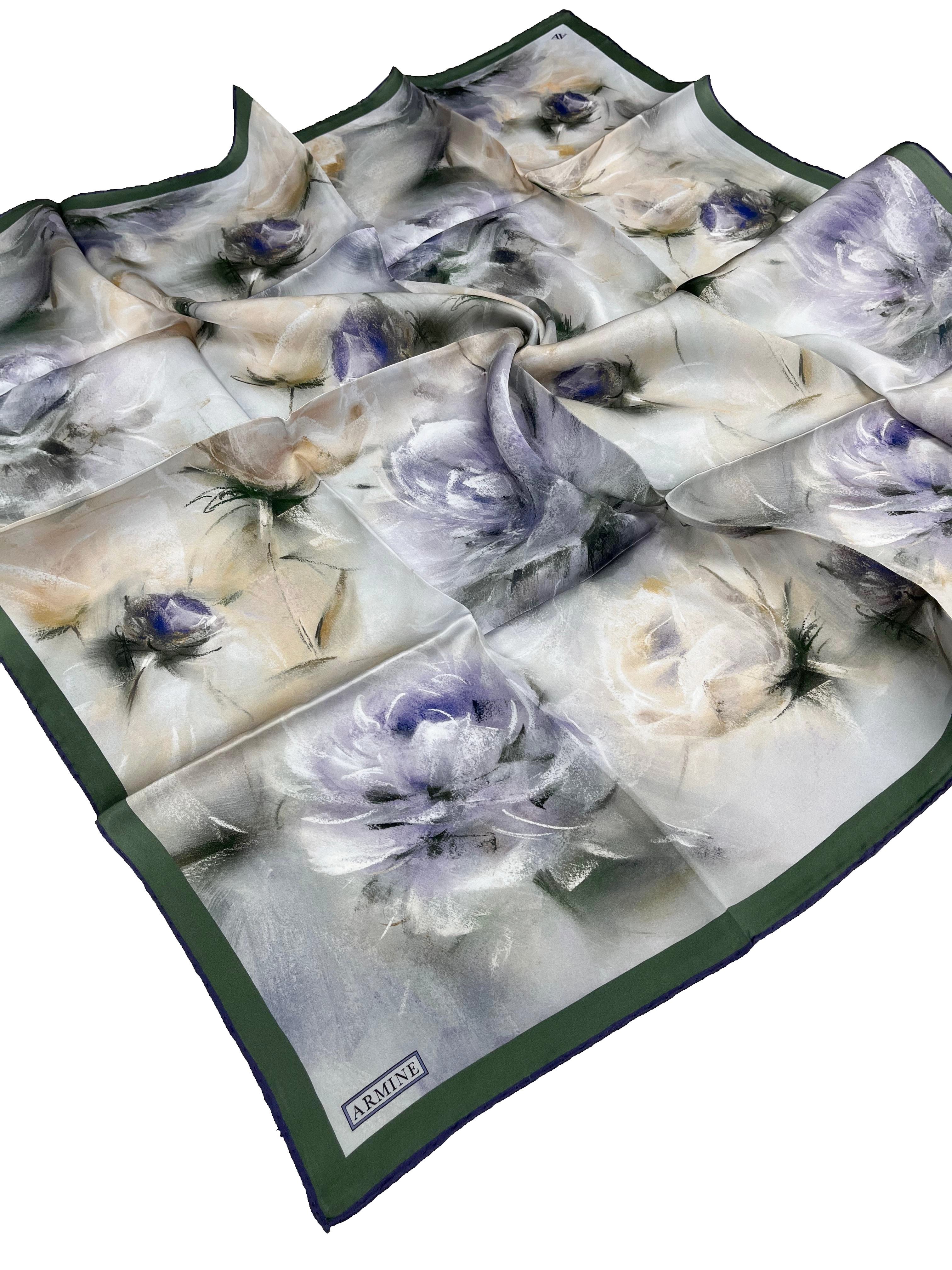 Armine Silk Scarf 2026 Spring-Summer - 9515D-01 - Twill