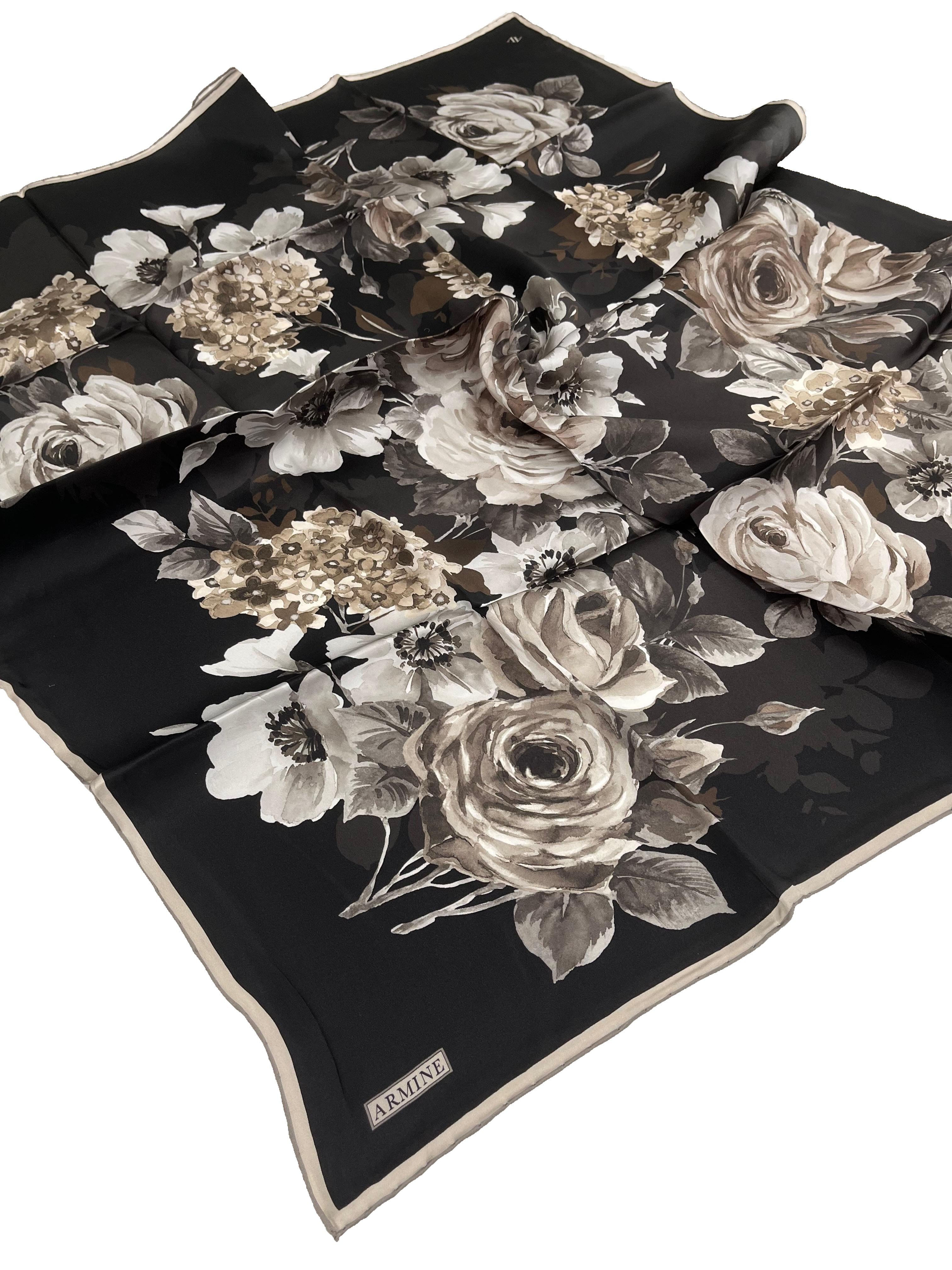 Armine Silk Scarf 2026 Spring-Summer - 9520D-01 - Satin