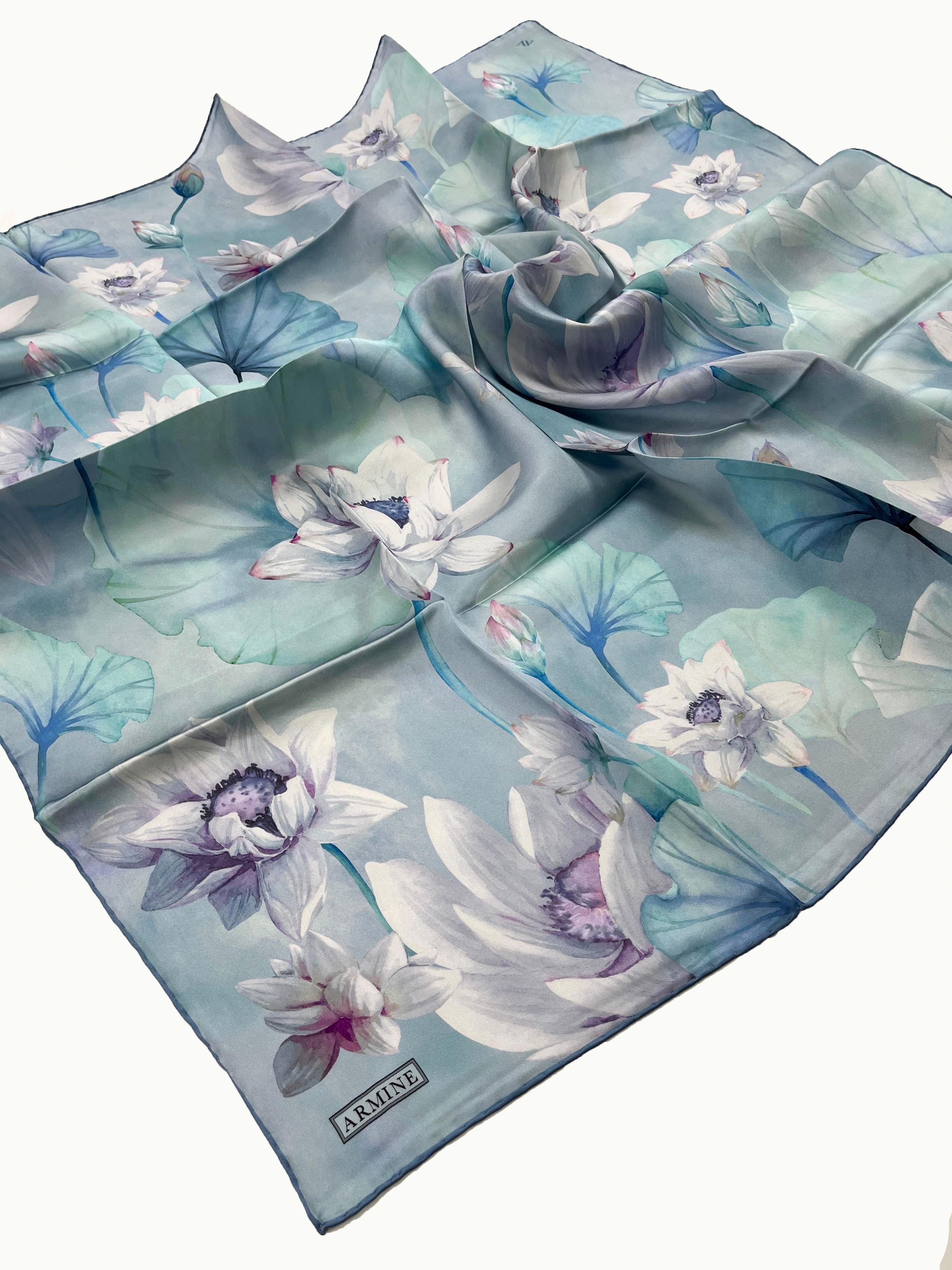 Armine İpek Eşarp 2026 İlkbahar-Yaz - 9505D-02 - Nilüfer Modeli - Sura