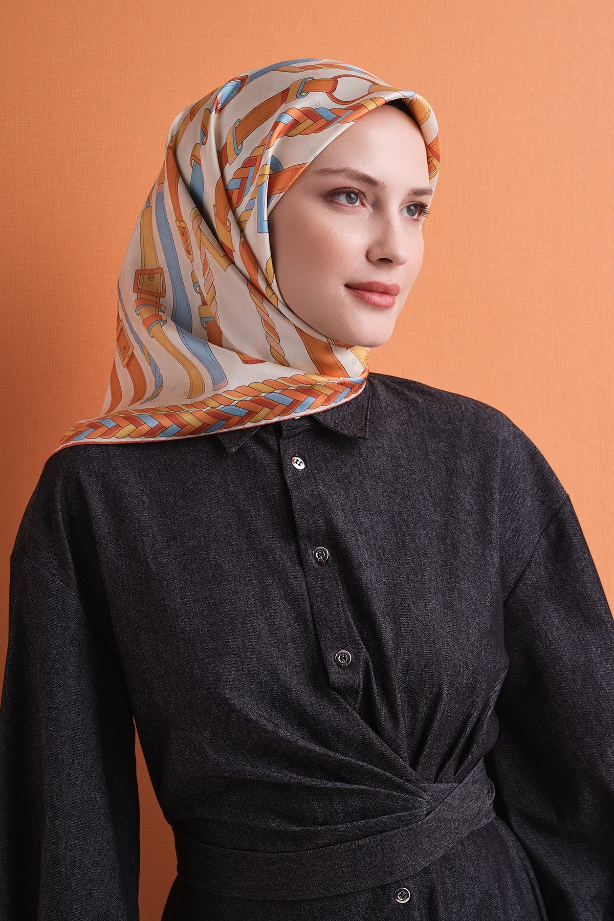 Armine İpek Eşarp 2026/2027 Sonbahar Kış - 9607DJ-80 - Jakarlı