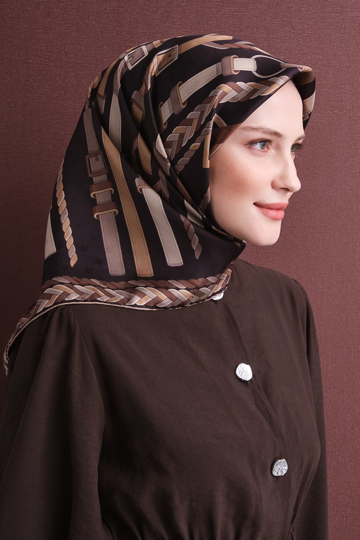 Armine İpek Eşarp 2026/2027 Sonbahar Kış - 9607DJ-01 - Jakarlı