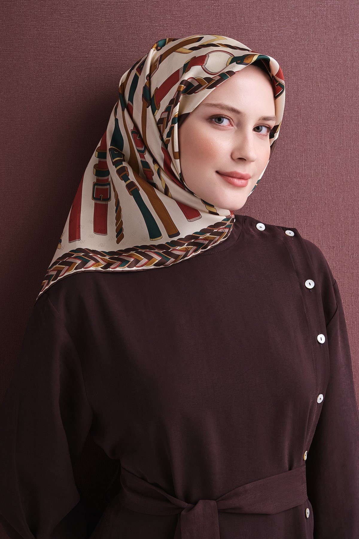Armine İpek Eşarp 2026/2027 Sonbahar Kış - 9607DJ-83 - Jakarlı