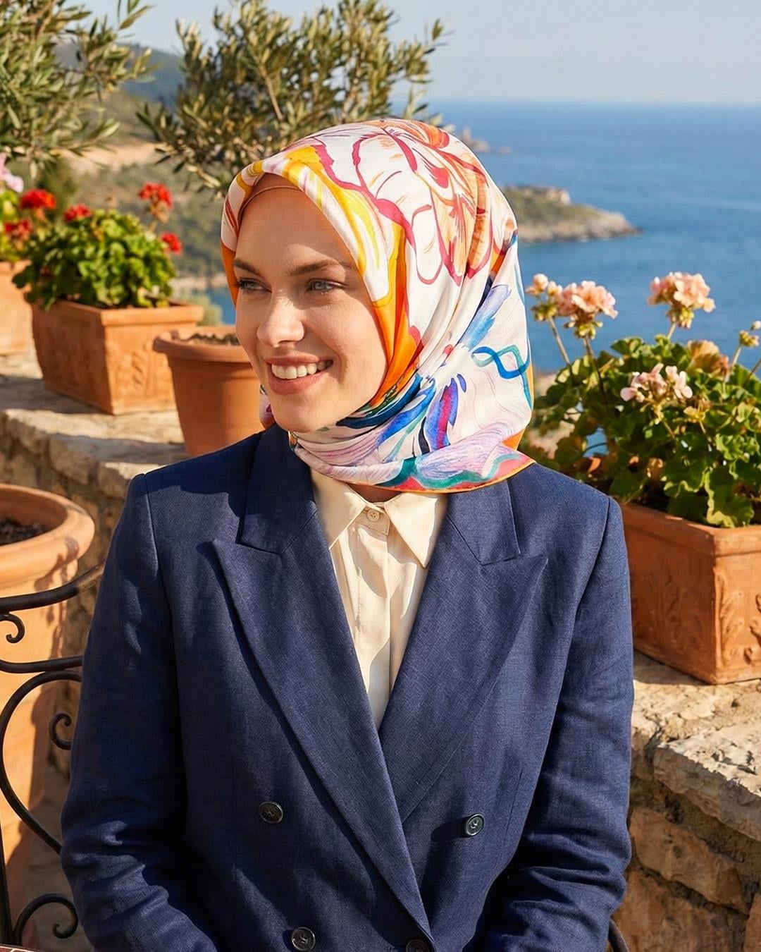 Armine Silk Scarf - 9110D-54 - Satin