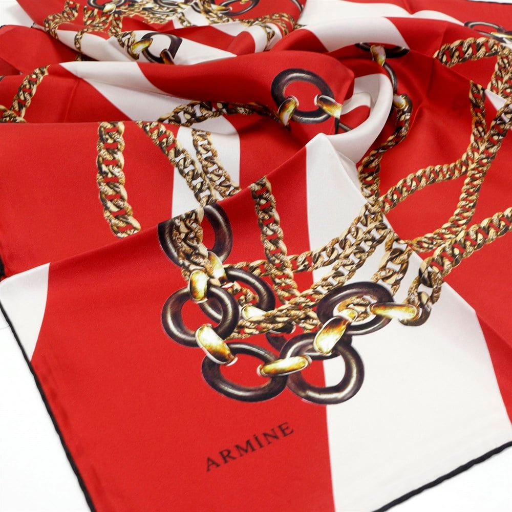 Armine İpek Eşarp - Nostalji Serisi - 7832D-46 - Tivil