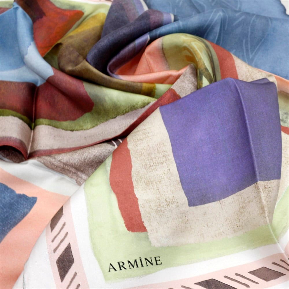 Armine İpek Eşarp - Nostalji Serisi - 7880D-81 - Tivil