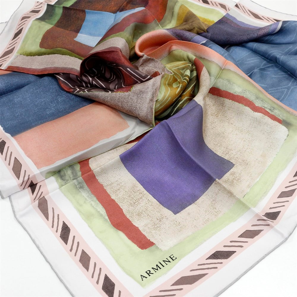 Armine İpek Eşarp - Nostalji Serisi - 7880D-81 - Tivil