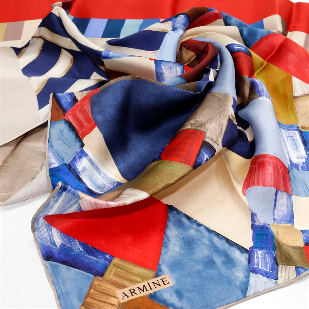 Armine İpek Eşarp - Nostalji Serisi - 8112D-42 - Tivil