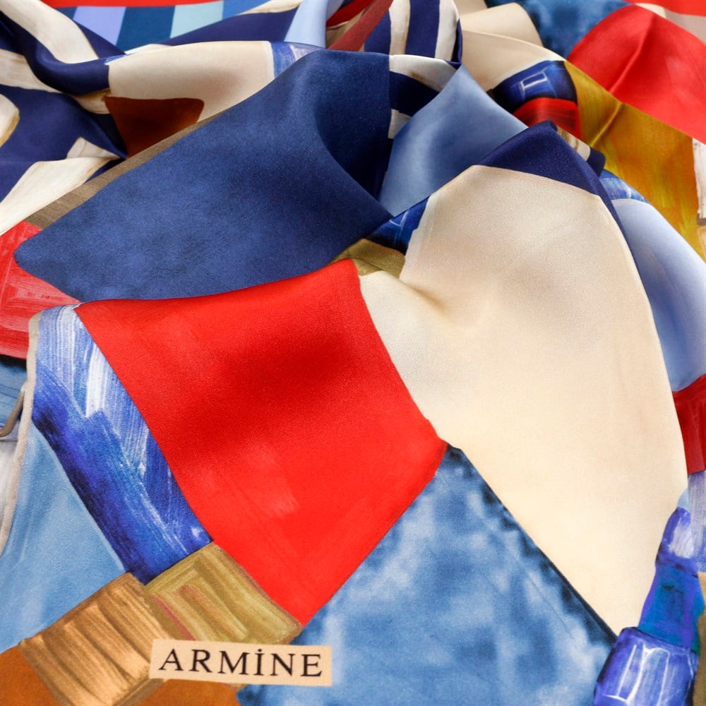 Armine İpek Eşarp - Nostalji Serisi - 8112D-42 - Tivil