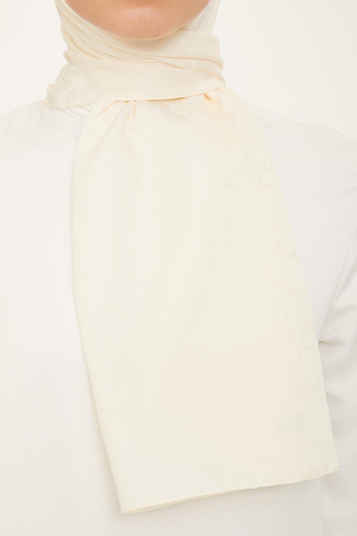 Armine Jakarlı Safir Şal - AT1SFR - 21 - Krem