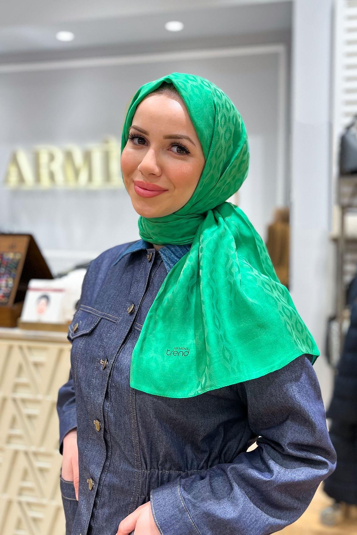 Armine Lia Pamuk Jakarlı Şal - Damla Desen - ATS2LIA - 3'lü Set -