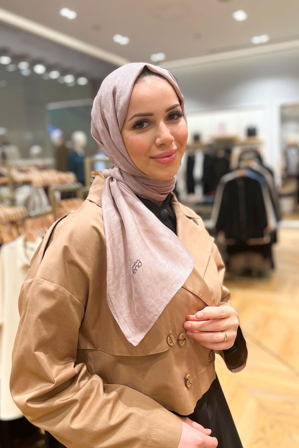 Armine Lia Pamuk Jakarlı Şal - Damla Desen - ATS2LIA - 3'lü Set -