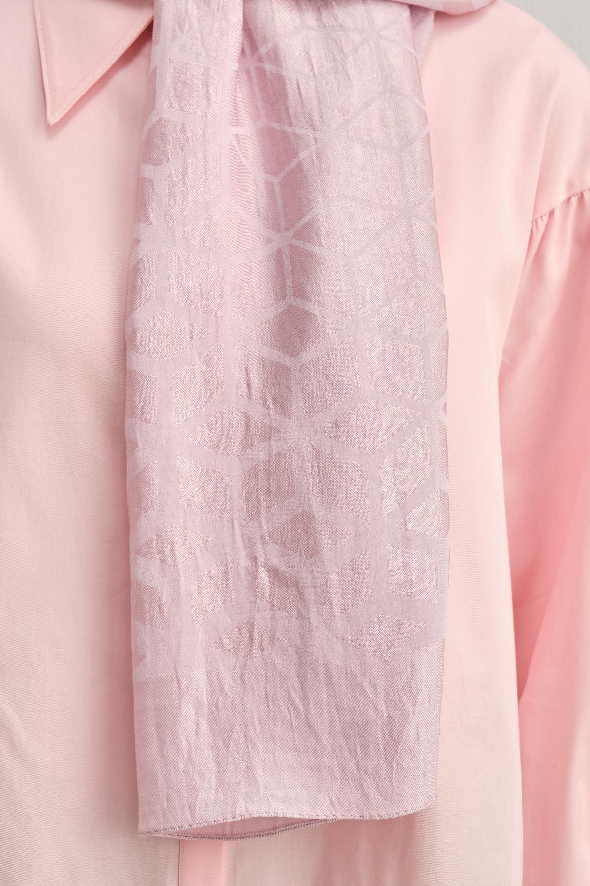 Armine Lyocell Şal 2 - Petek Desen - 1113-15 - Pembe