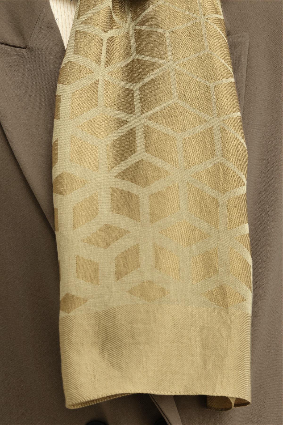 Armine Lyocell Şal 2 - Petek Desen - 1113-21 - Yeşil