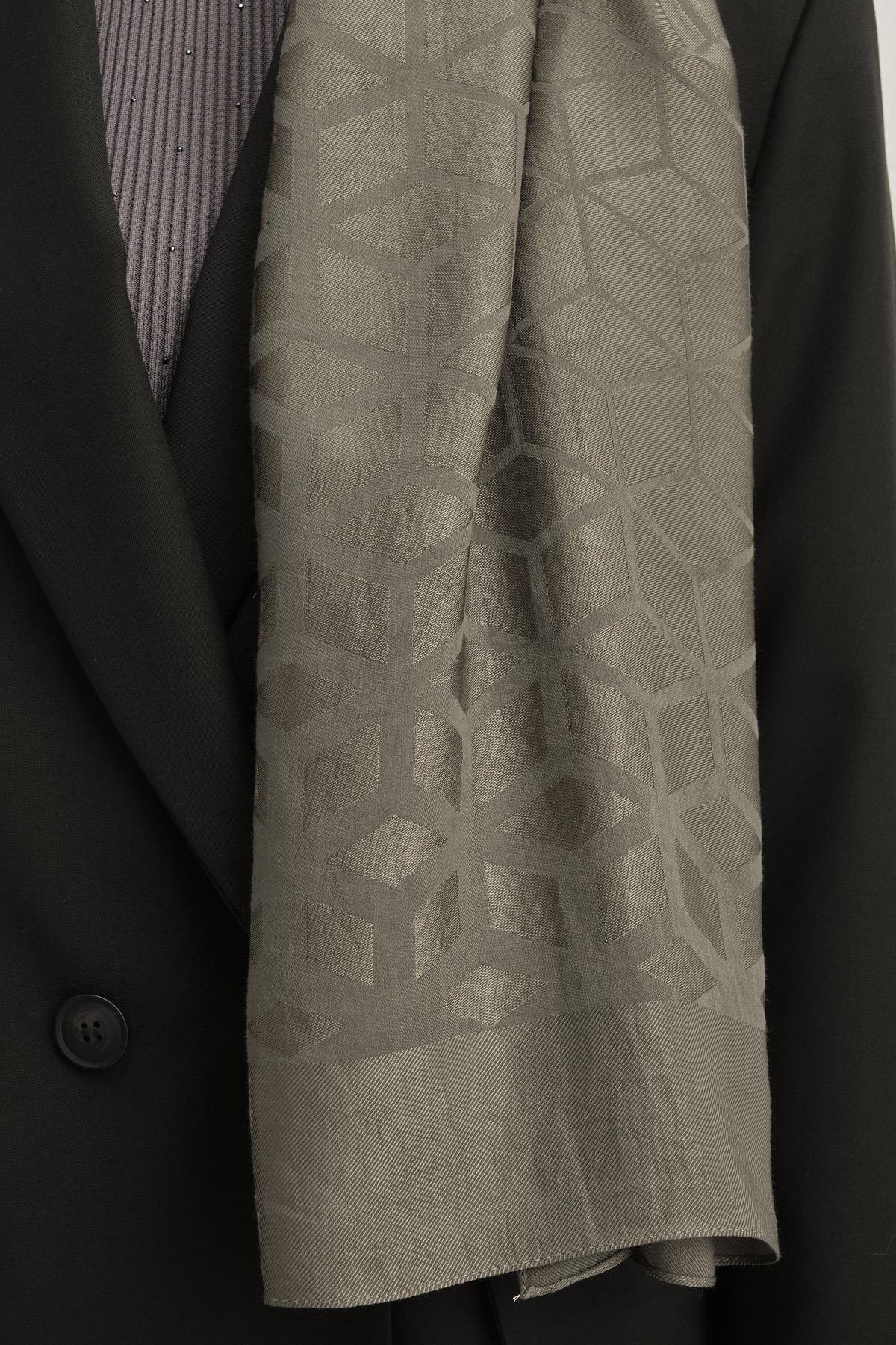 Armine Lyocell Şal 2 - Petek Desen - 32 - Haki