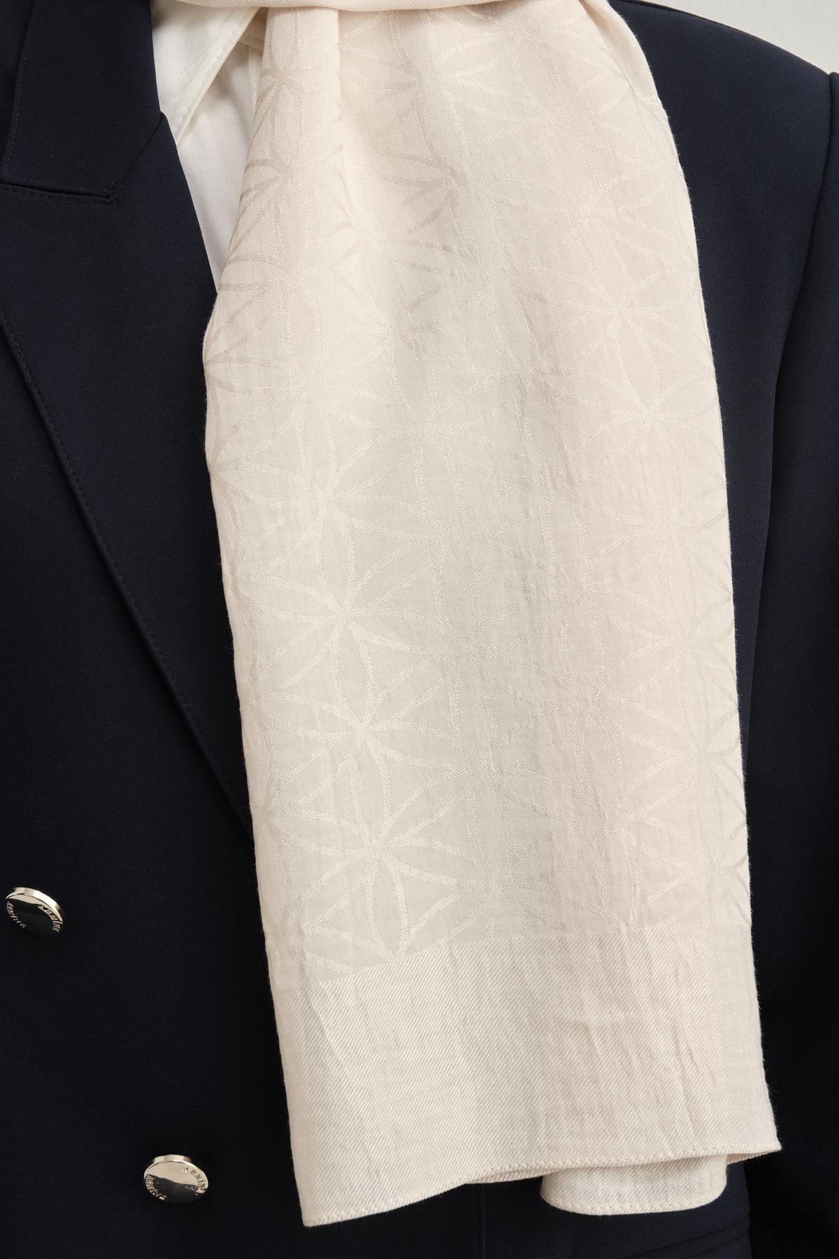 Armine Lyocell Şal 4 - Yıldız Desen - 1113-7 - Taş