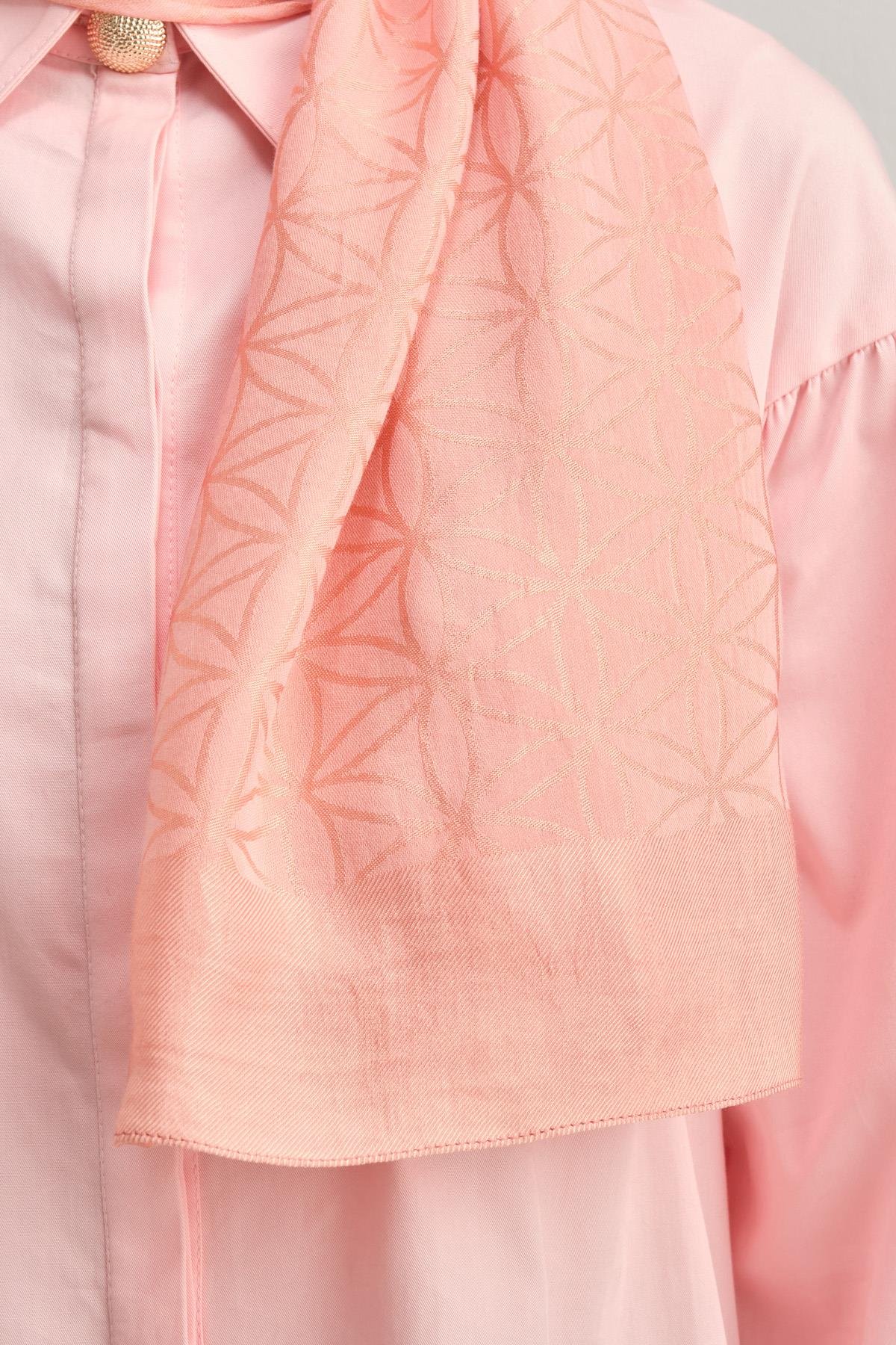 Armine Lyocell Şal 4 - Yıldız Desen - 1113-14 - Şeker Pembe