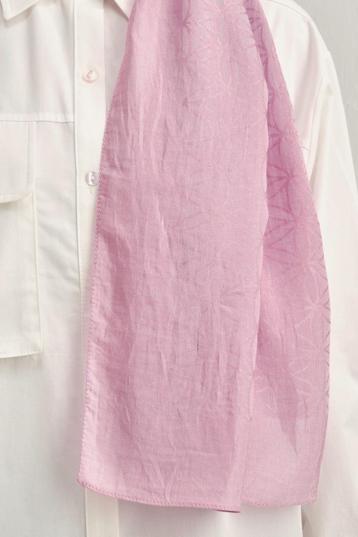 Armine Lyocell Şal 4 - Yıldız Desen - 1113-15 - Pembe