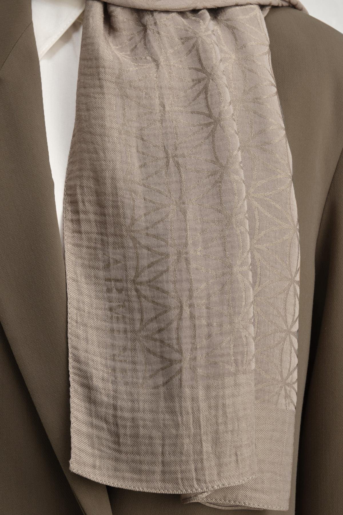 Armine Lyocell Şal 4 - Yıldız Desen - 32 - Haki