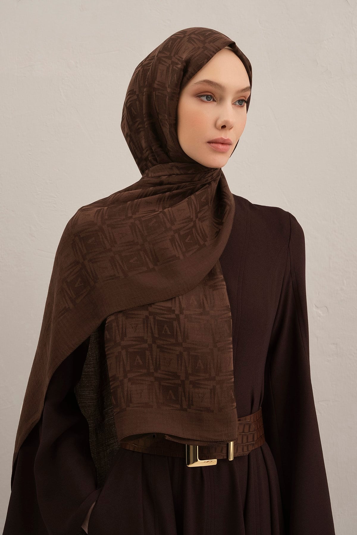 Armine Lyocell Şal - Logo Desen - ALY6-15