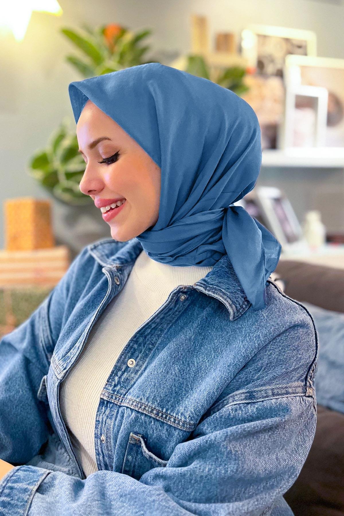 Armine Natural Modal Eşarp - ATNE-216 - Mavi