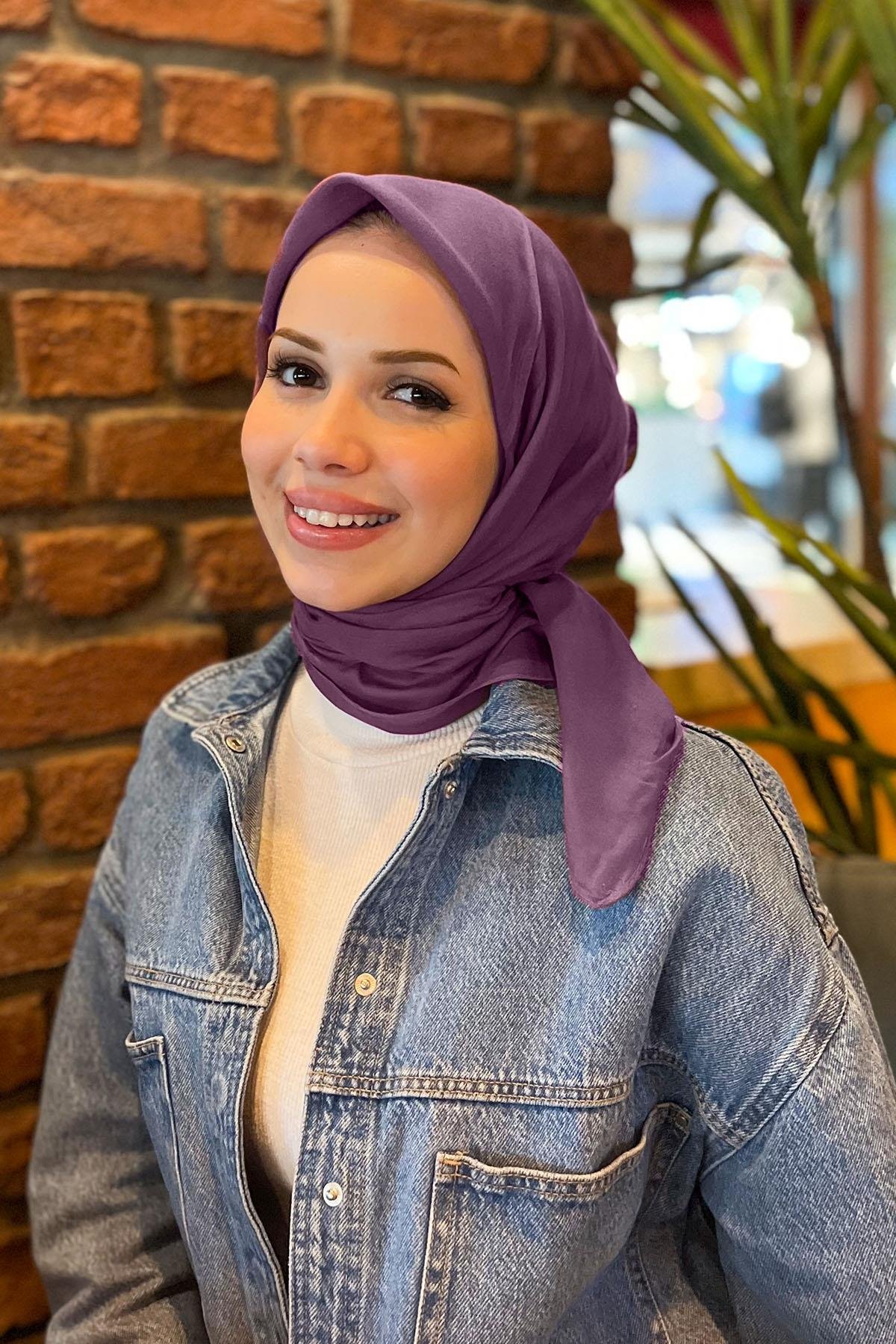 Armine Natural Modal Eşarp - ATNE-409 - Mor