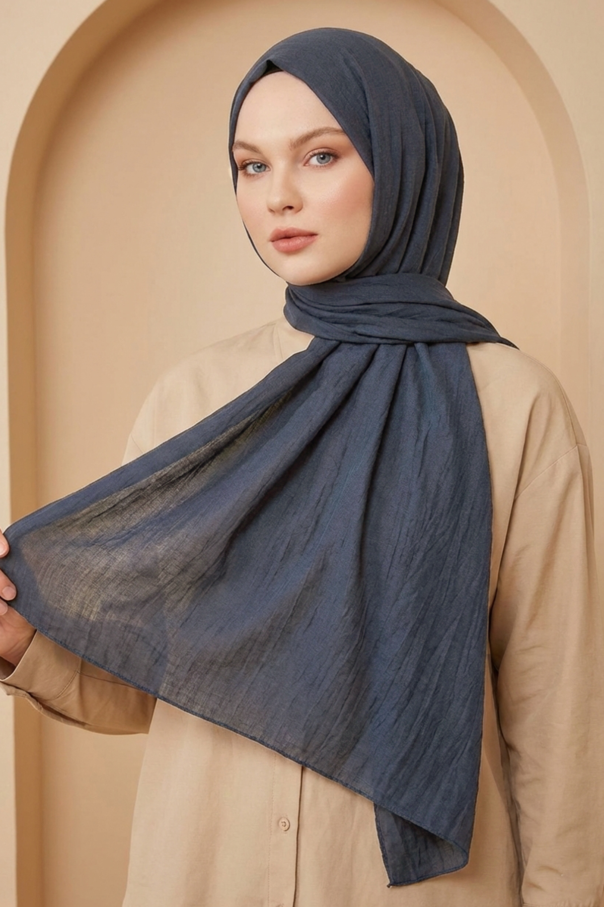 Armine Naturel Soft Şal - 57 - Antrasit