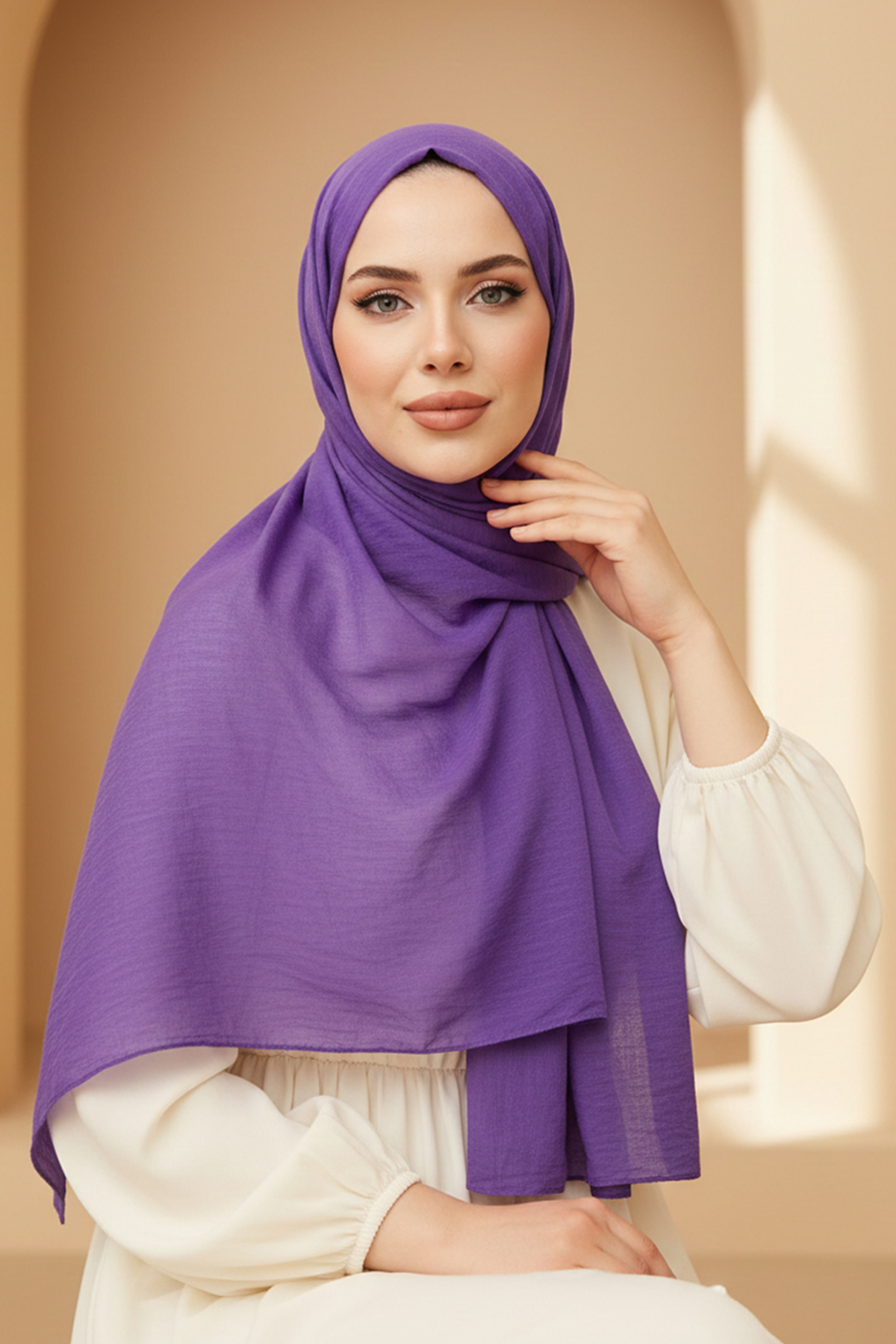 Armine Naturel Soft Şal - 67 - Mor