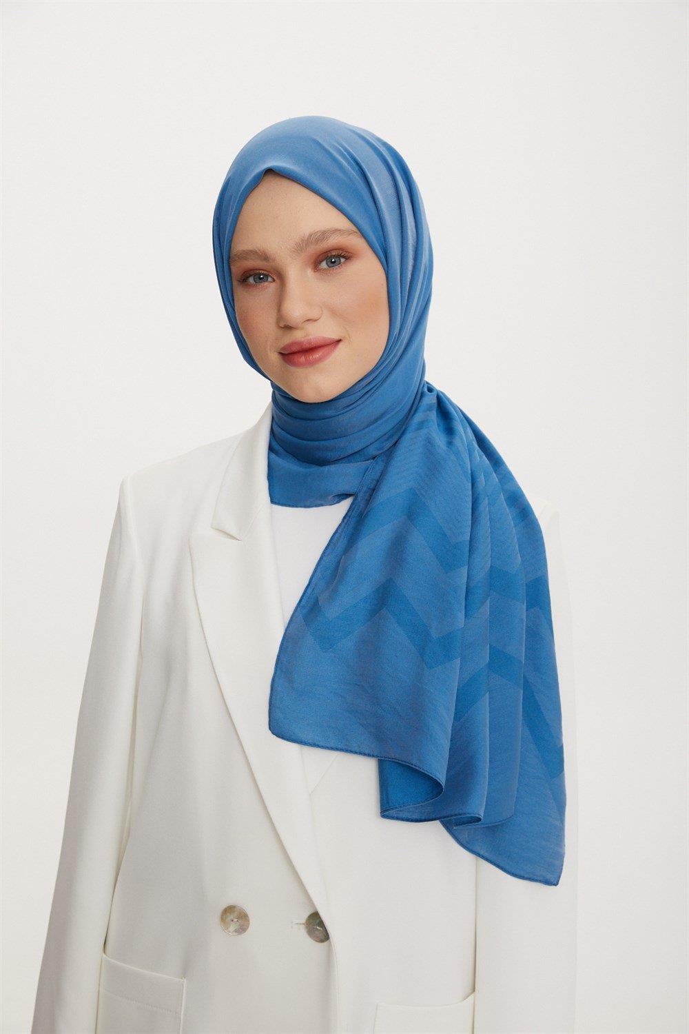 Armine Outlet, Organik Koton Şal - 208 - İndigo