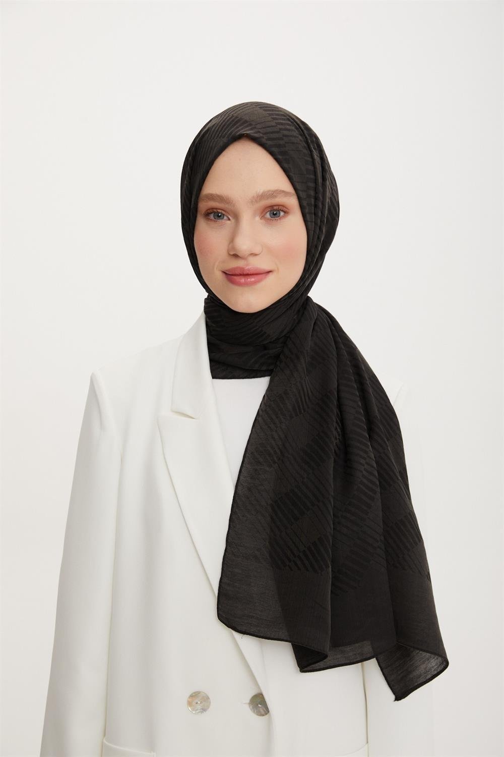 Armine Outlet, Organik Koton Şal - 21 - Siyah