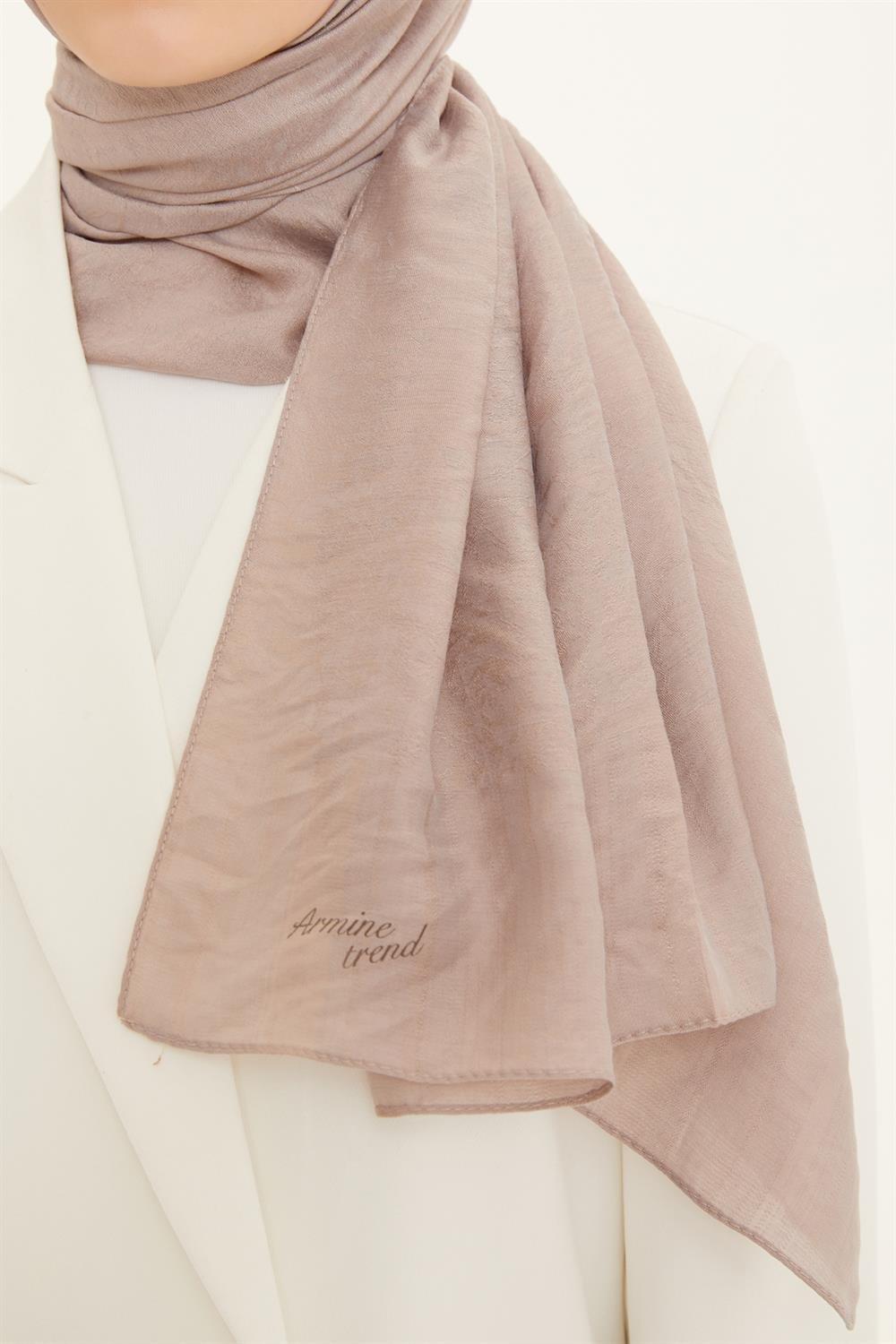 Armine Outlet, Organik Koton Şal - 447 - Vizon