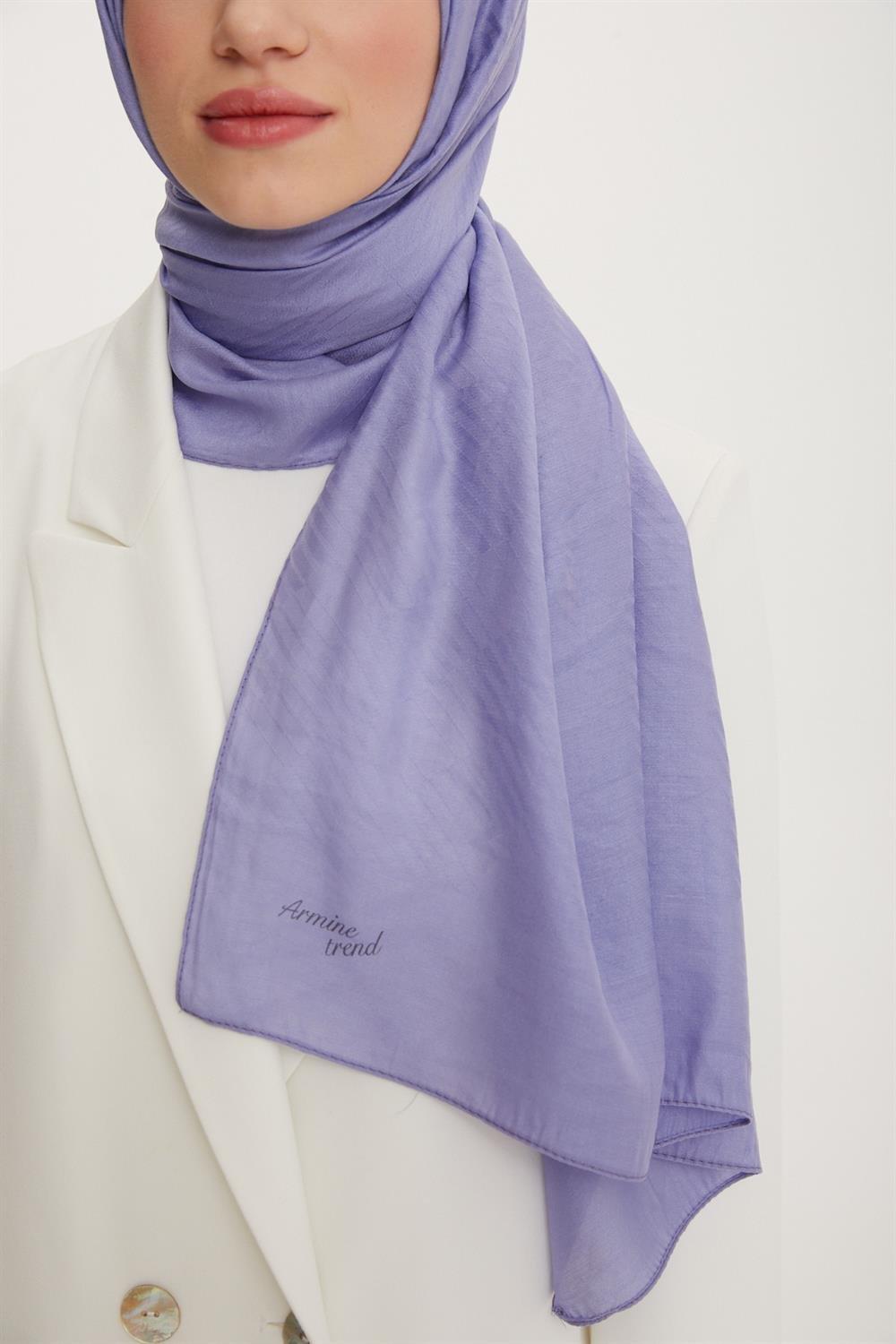 Armine Outlet, Organik Koton Şal - 493 - Menekşe