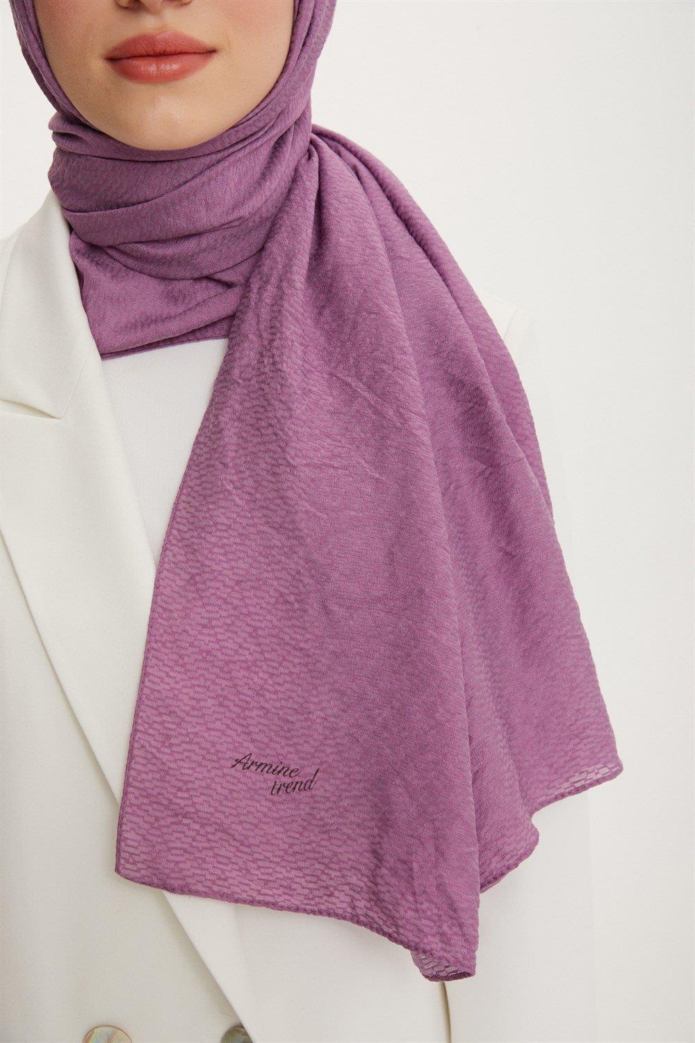 Armine Outlet, Organik Koton Şal - 544 - Eflatun