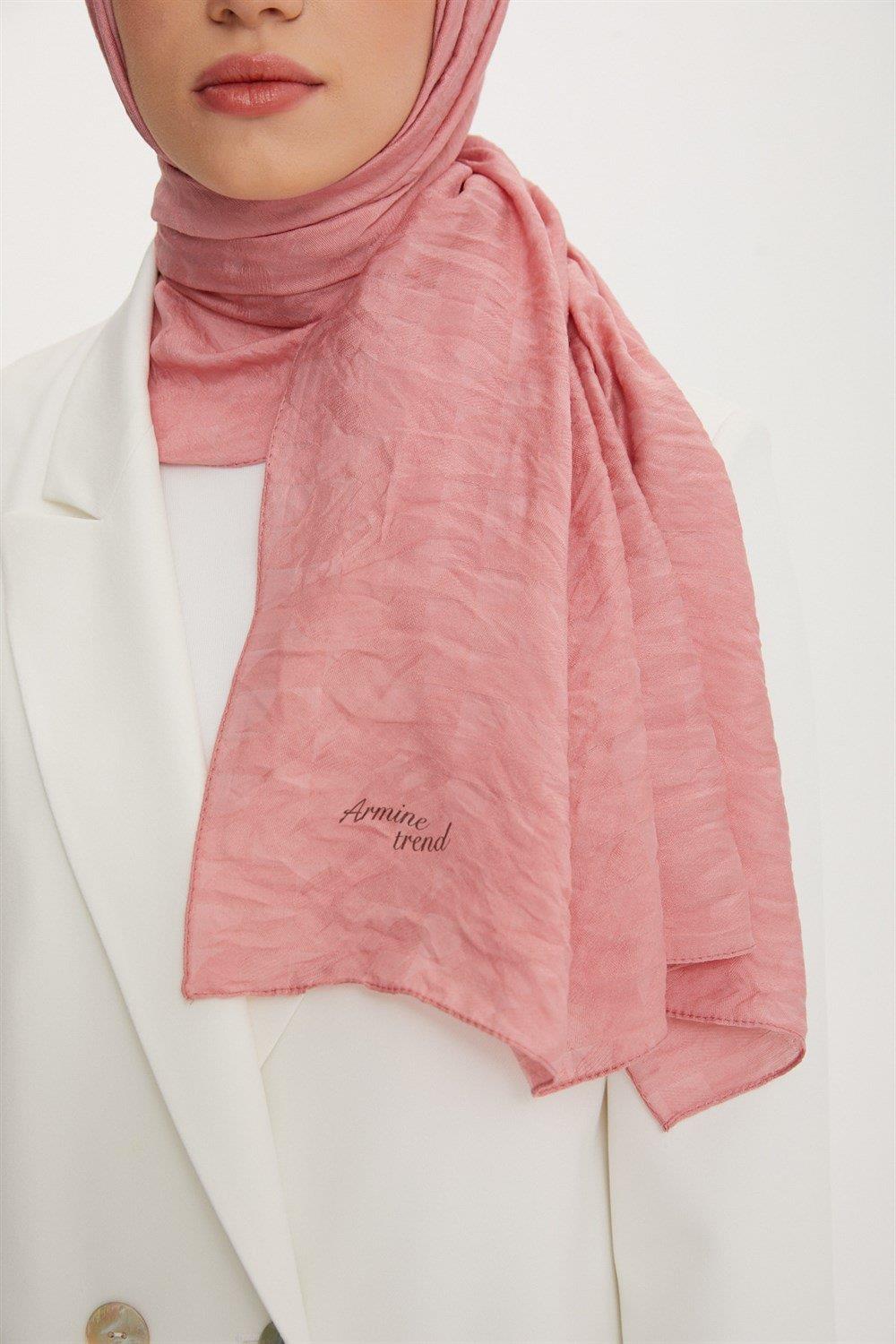 Armine Outlet, Organik Koton Şal - 560 - Pembe