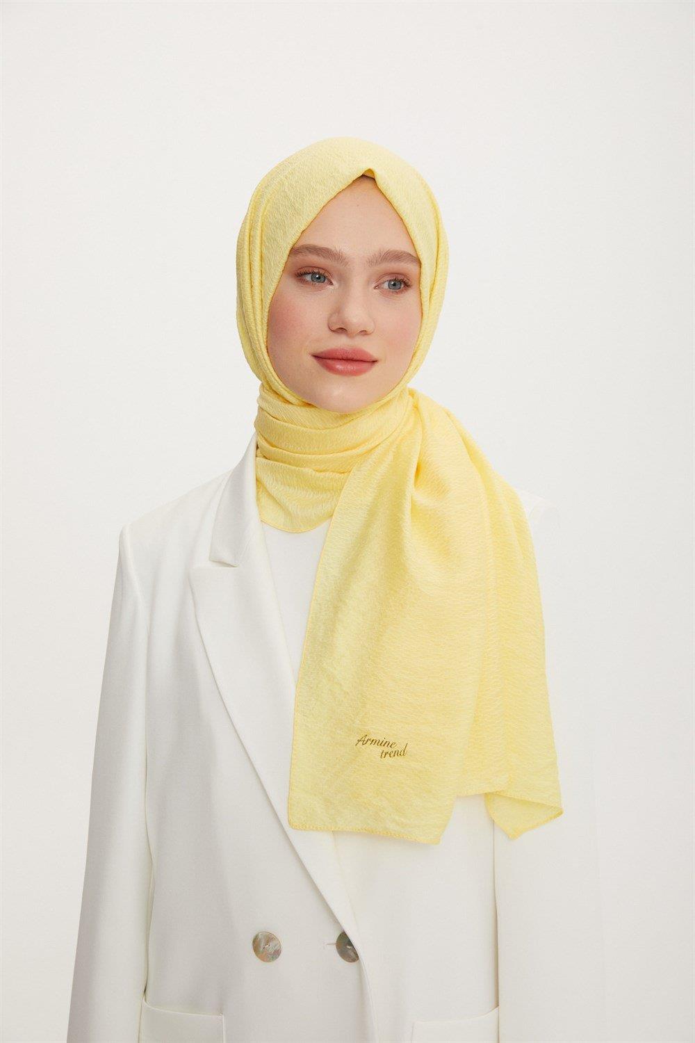 Armine Outlet, Organik Koton Şal - 562 - Sarı