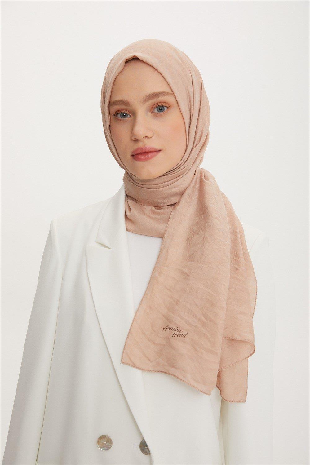 Armine Outlet, Organik Koton Şal - 568 - Sütlü Kahve