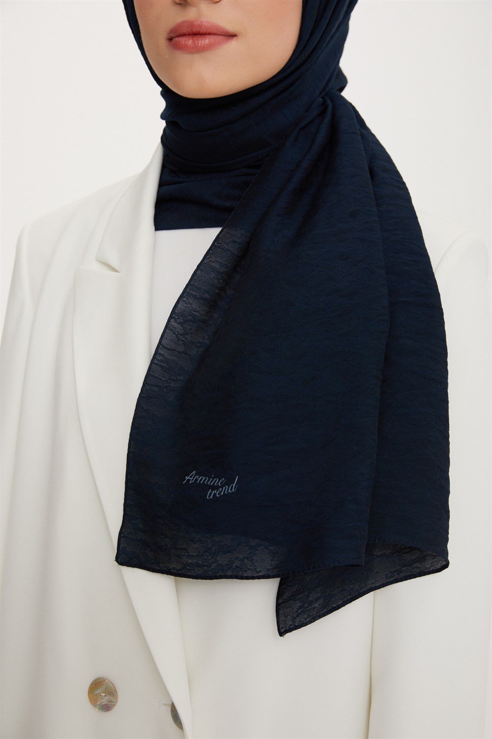 Armine Şal - Vega Bulut Desen - Modal Kumaş - 3'lü Set - Lacivert, Taba, Kahve