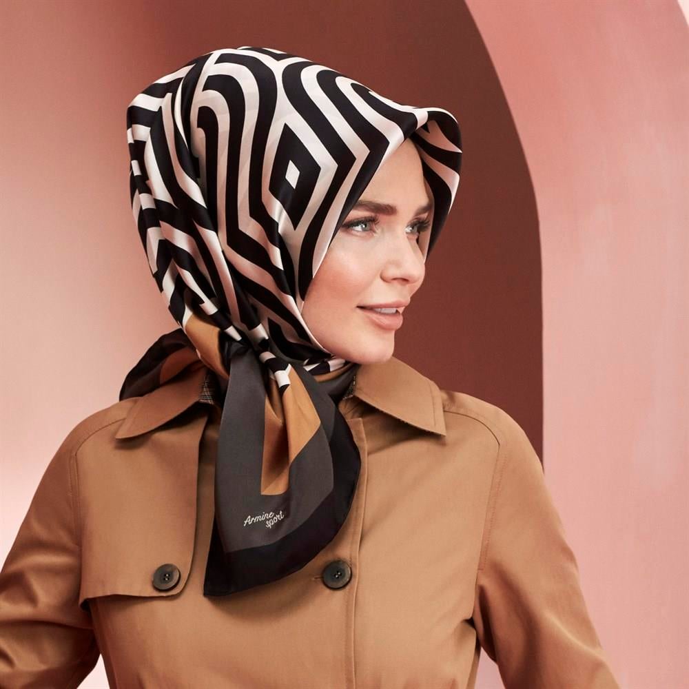 Armine Sport Hafif Defolu Polyester Eşarp - 8153P-36 - B382