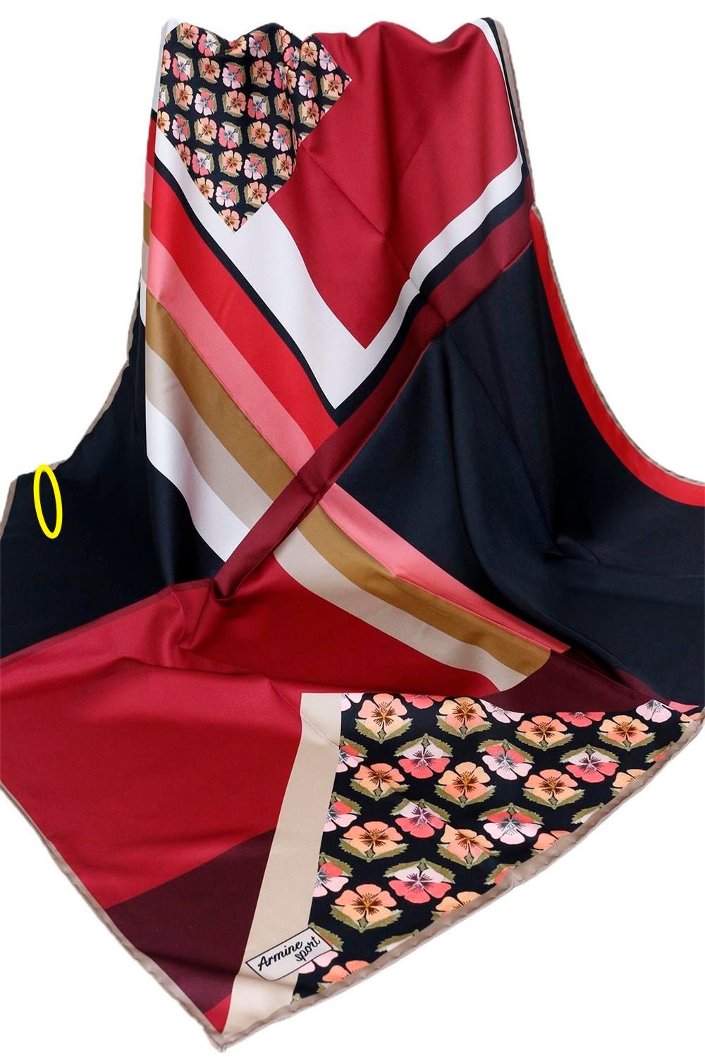 Armine Sport Hafif Defolu Polyester Eşarp - 8119P-33 - B477