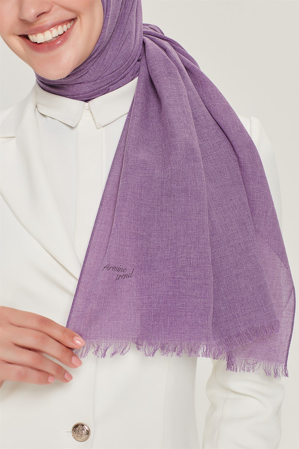 Armine Trend Adalia Şal - Pamuklu - ATSADL-2569 - Mor