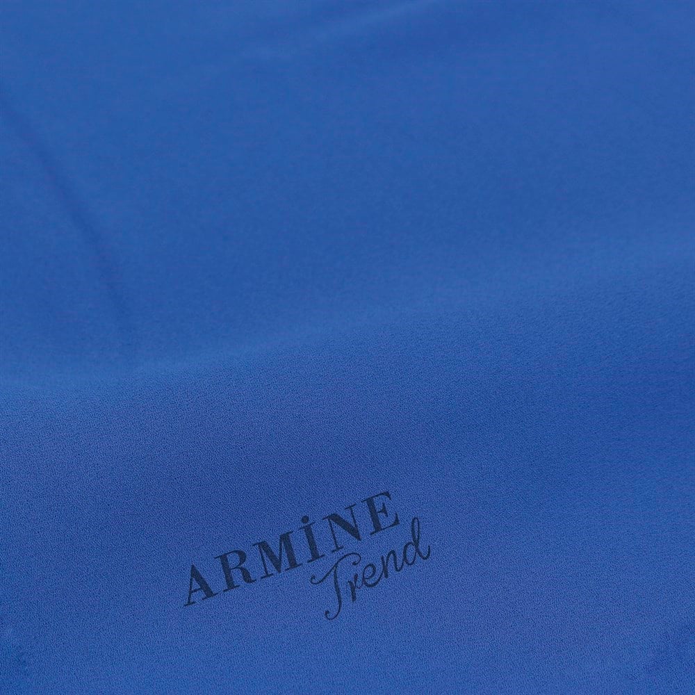 Armine Trend Crep Şal Düz Renk  - 23 - Saks Mavi