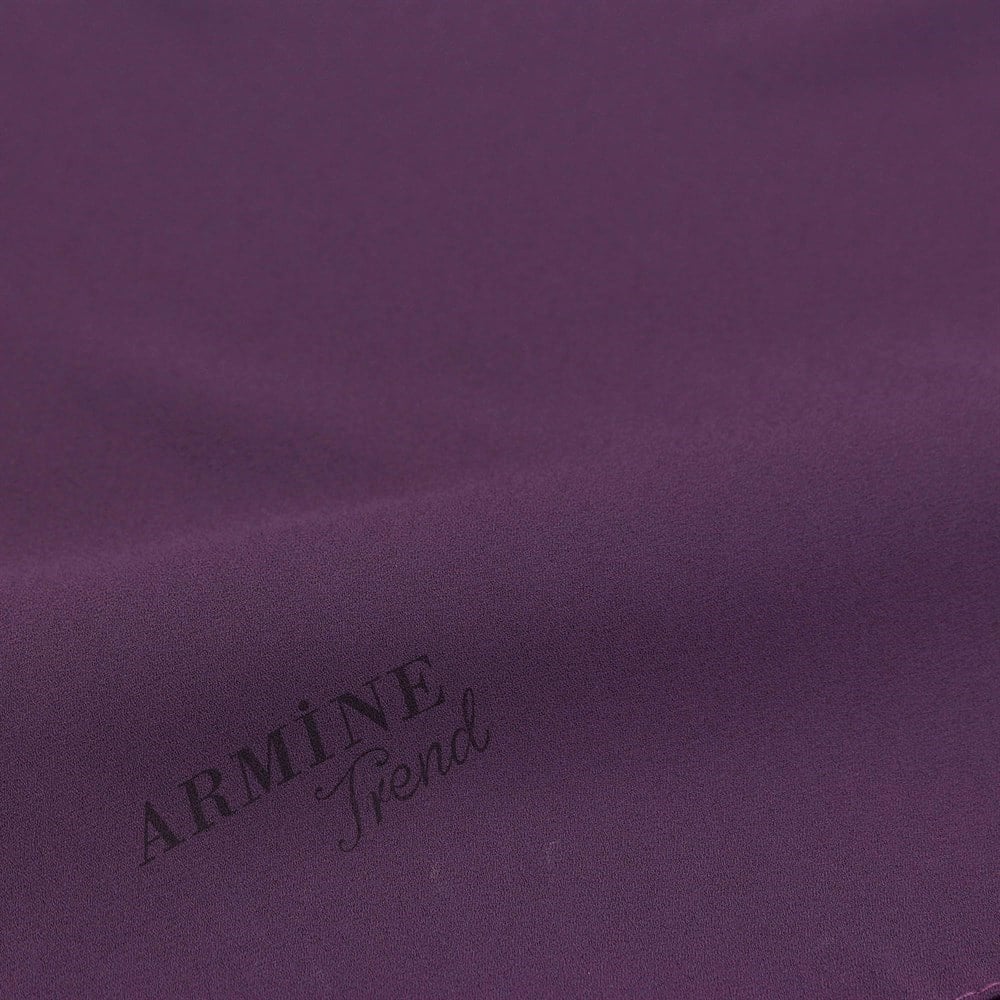 Armine Trend Crep Şal Düz Renk  - 46 - Mor