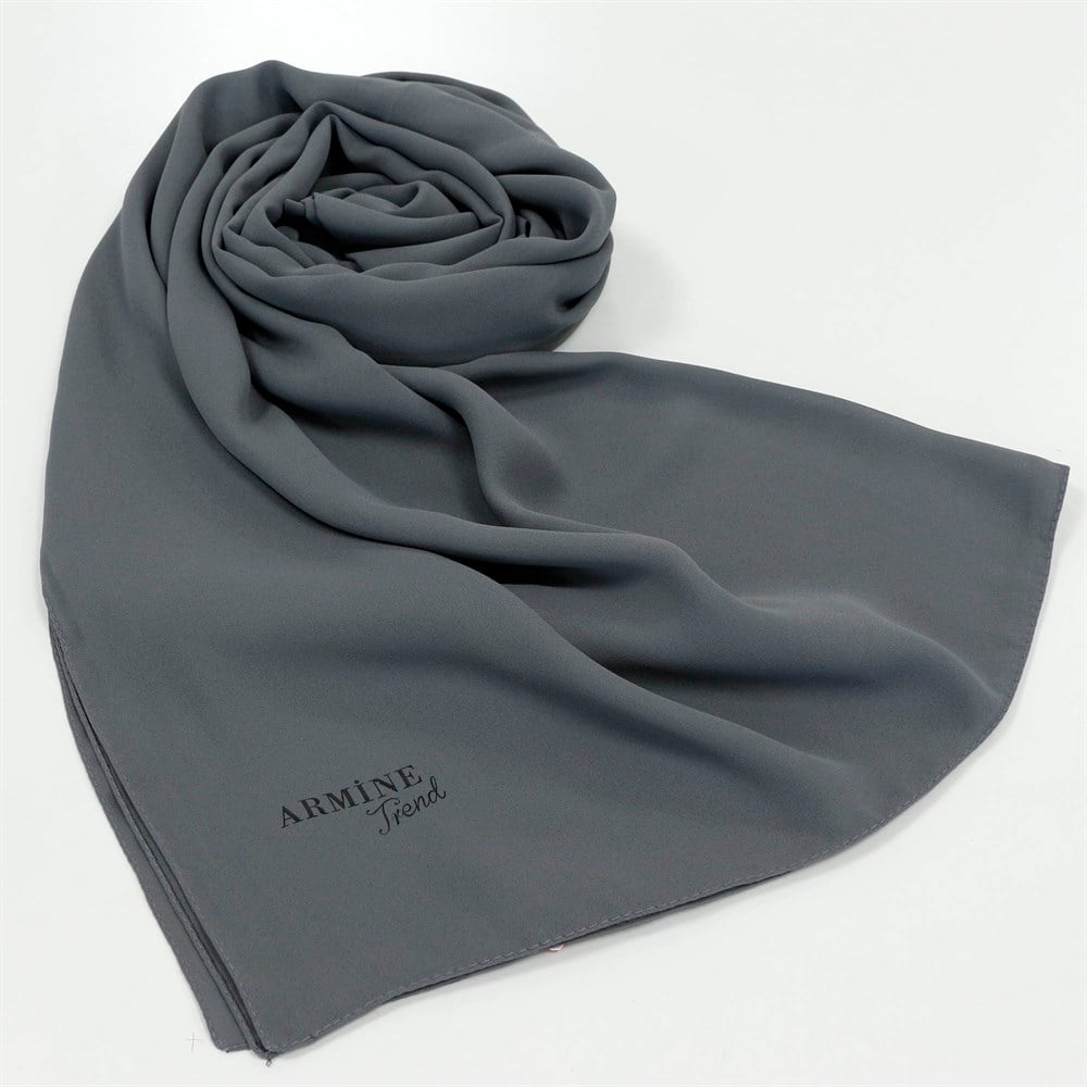 Armine Trend Crep Şal Düz Renk  - 54 - Füme