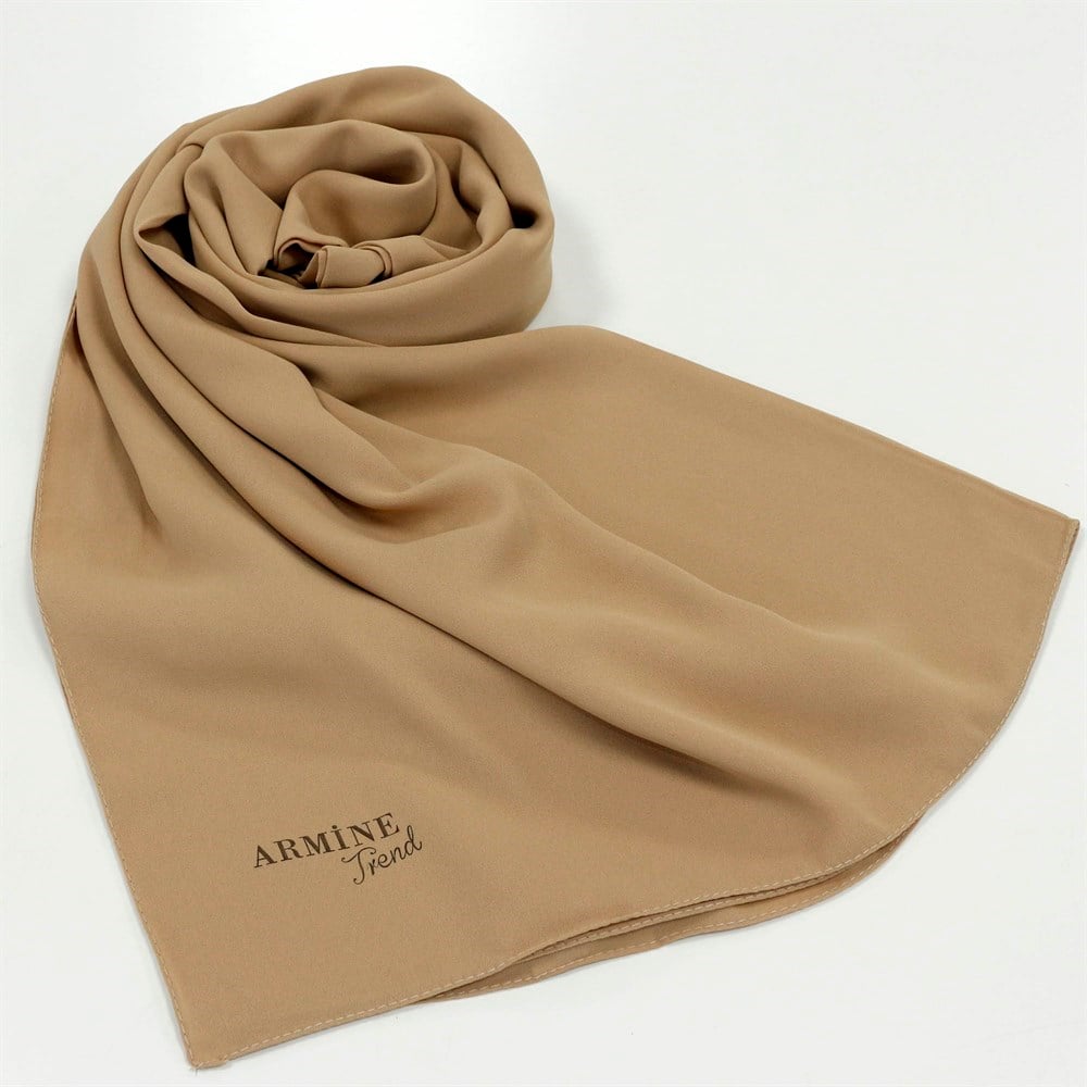 Armine Trend Crep Şal Düz Renk  - 58 - Bej