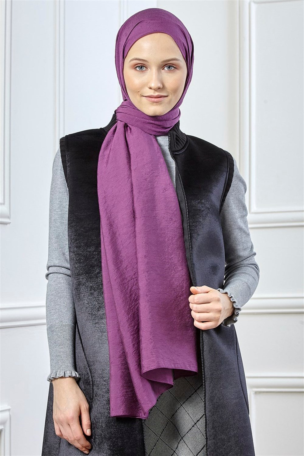 Armine Trend Elisa Şal - Mürdüm - ATSE01