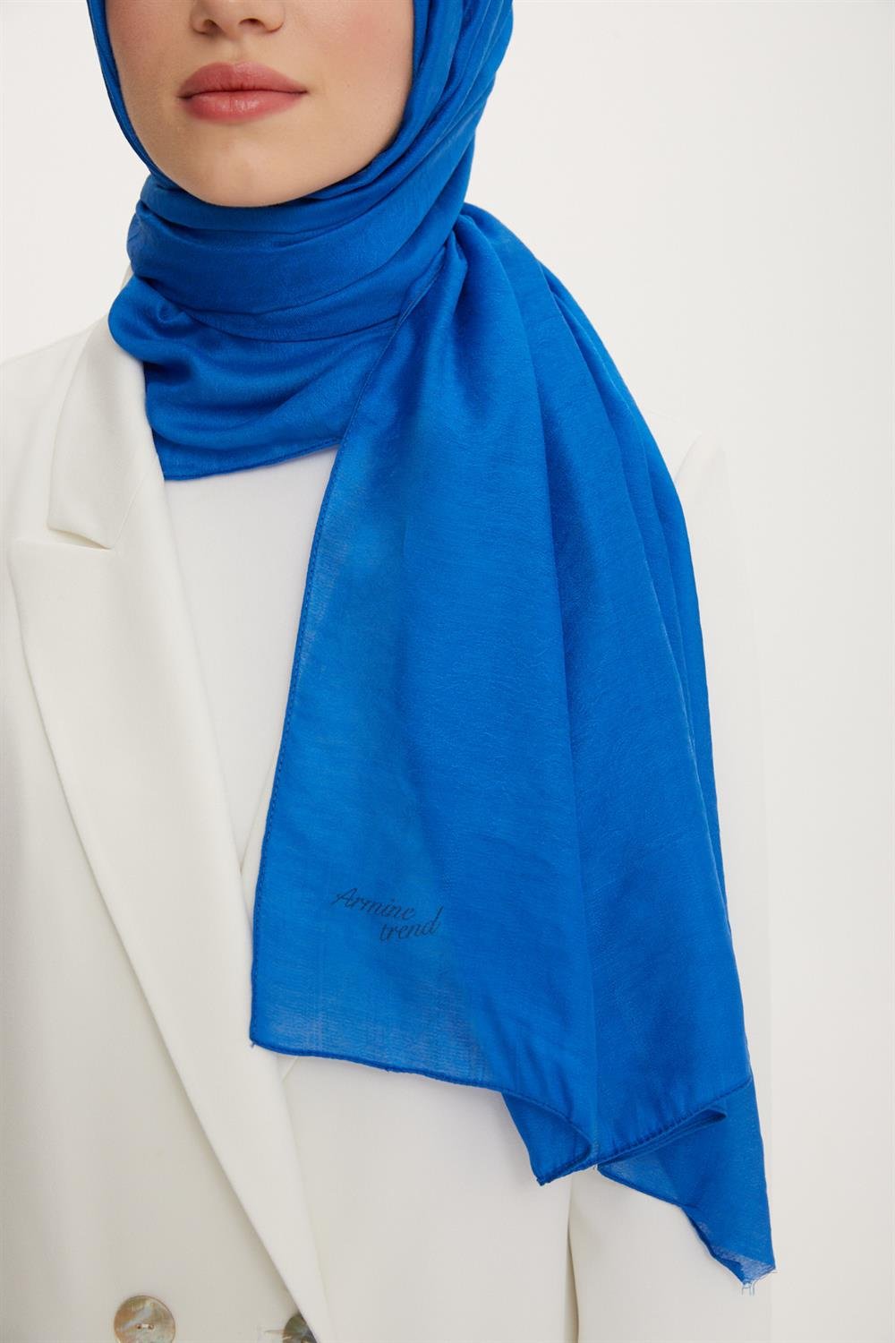 Armine Trend Işıl Şal 1 - Pamuklu - ATS1ISL-554 - Mavi