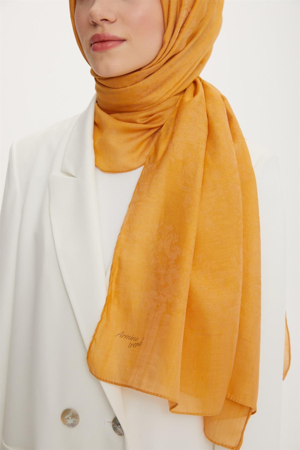 Armine Trend Işıl Şal 1 - Pamuklu - ATS1ISL-557 - Hardal Sarısı