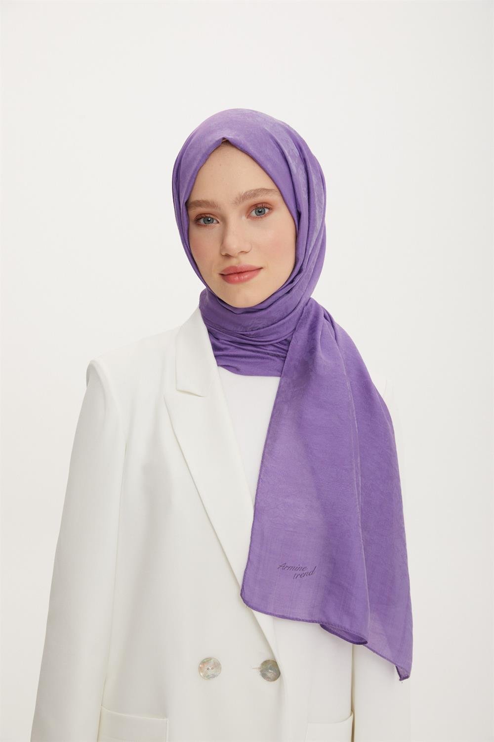 Armine Trend Işıl Şal 1 - Pamuklu - ATS1ISL-537 - Eflatun