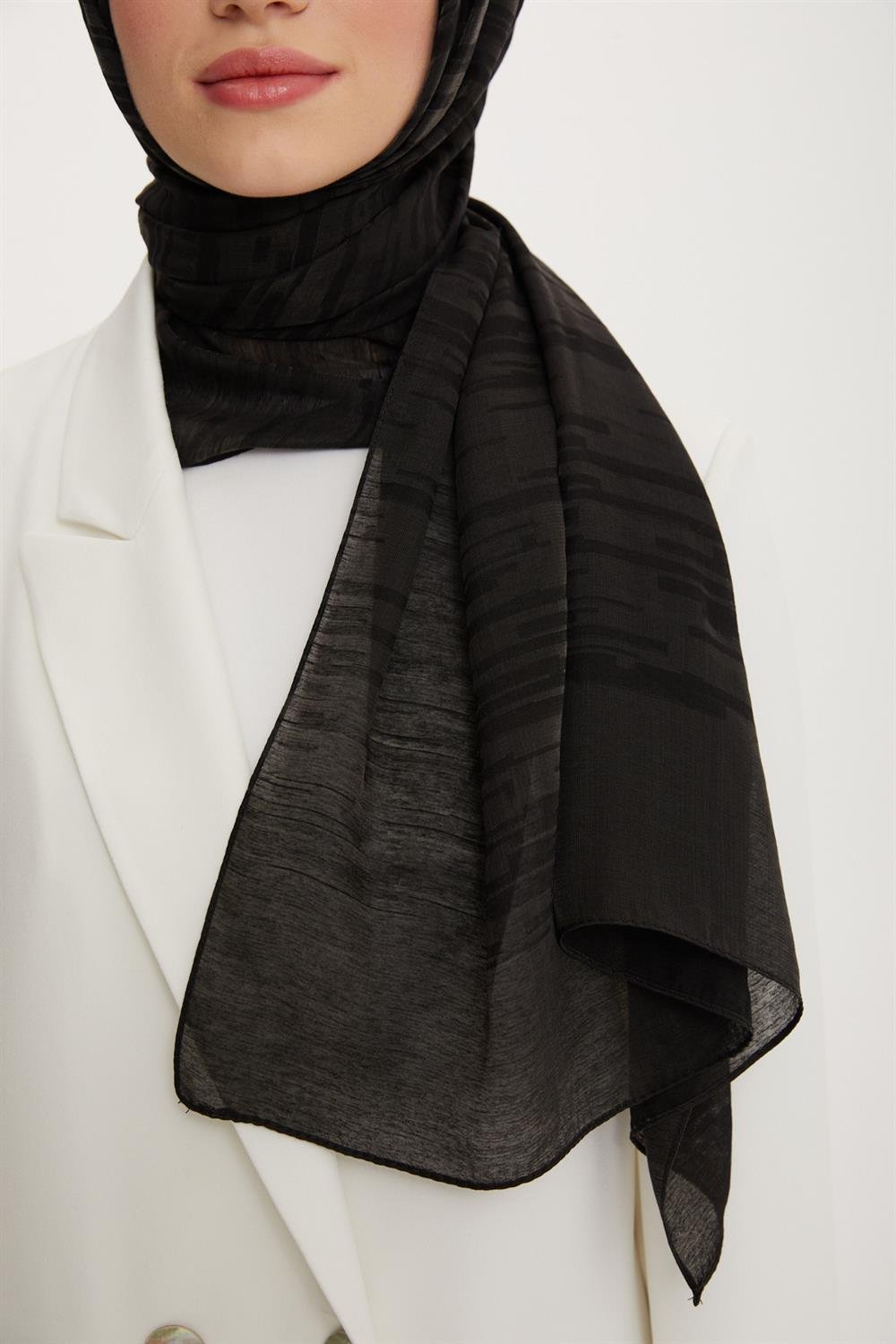 Armine Trend Işıl Şal 2 - Pamuklu - ATS2ISL-21 - Siyah