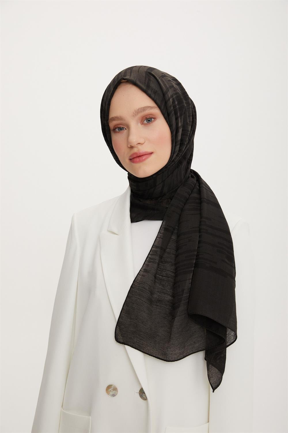 Armine Trend Işıl Şal 2 - Pamuklu - ATS2ISL-21 - Siyah