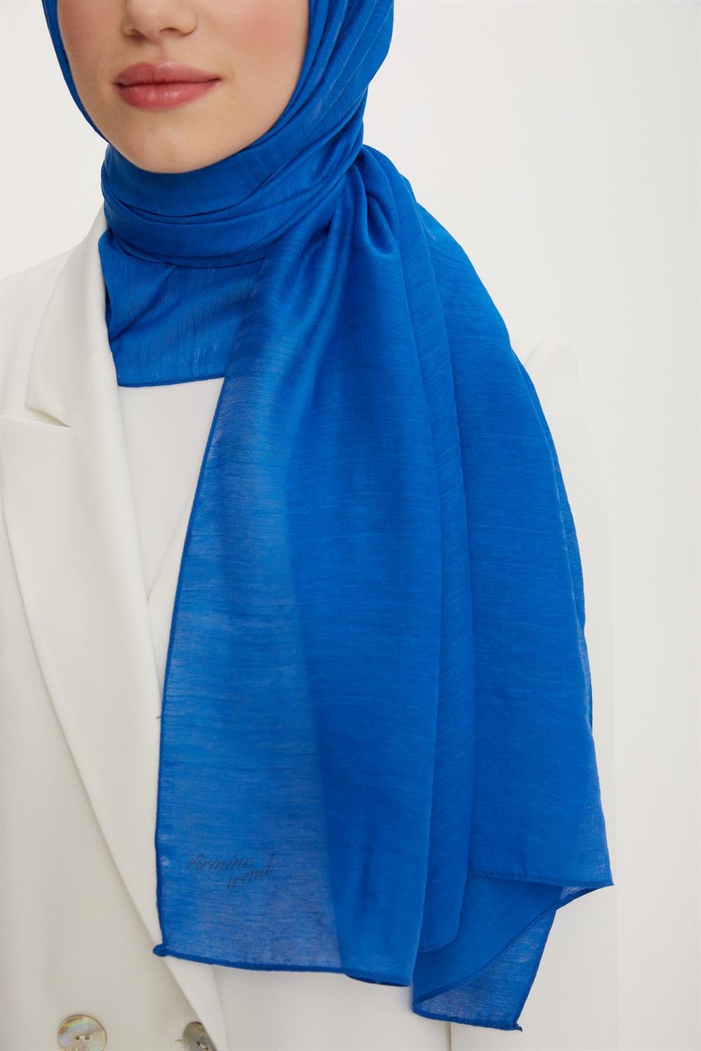 Armine Trend Işıl Şal 2 - Pamuklu - ATS2ISL-554 - Mavi